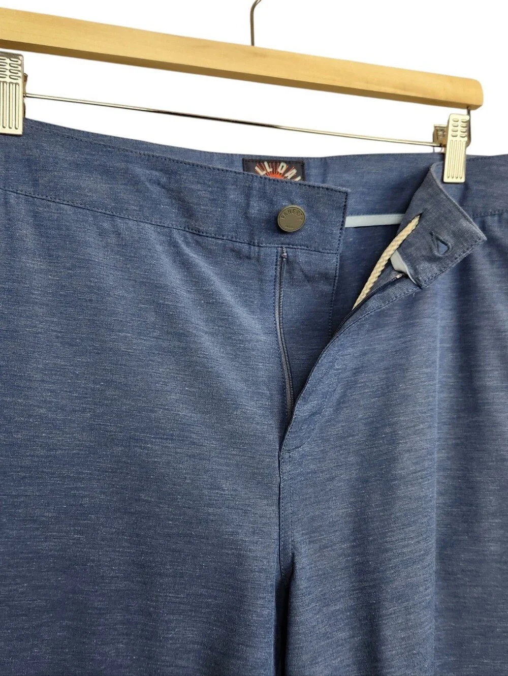 Faherty All Day Shorts Chino Blue Mens Size 34